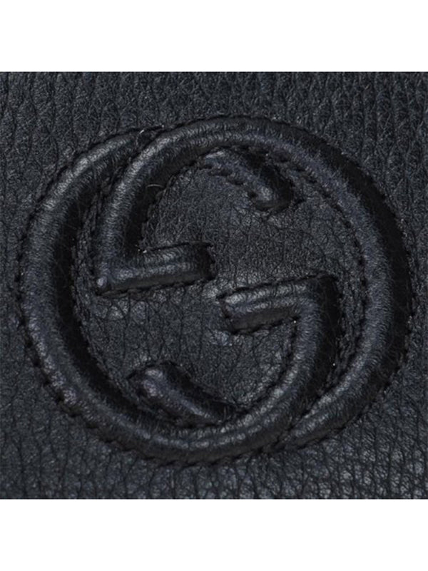 Gucci Soho Wallet Black Women Logo Leather Cellarius Mod. 598209 A7M0G 1000 