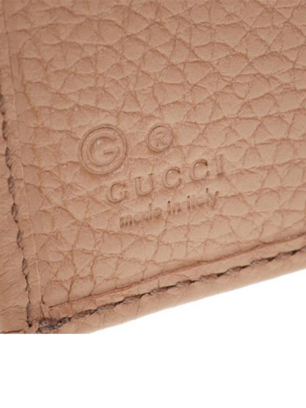 Gucci Portafogli Soho Beige Donna Logo Pelle Cellarius Mod. 598207 A7M0G 2754