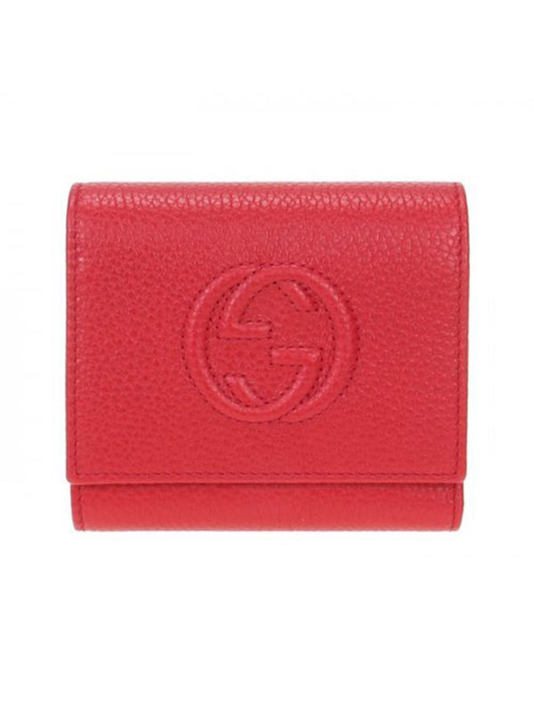 Gucci Portafogli Soho Rosso Donna Logo Pelle Cellarius Mod. 598207 A7M0G 003 6523