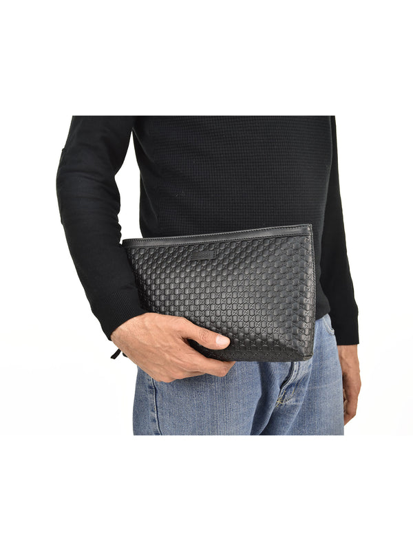 Gucci Borsa a Mano Nera Unisex Pelle Microguccissima Mod. 607723 BMJ1G 1000