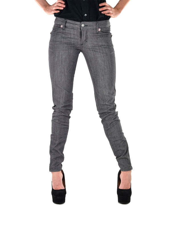 Dsquared2 Super Slim Jean Gray Women Cotton Buttons Mod.S75LA0421S30260093