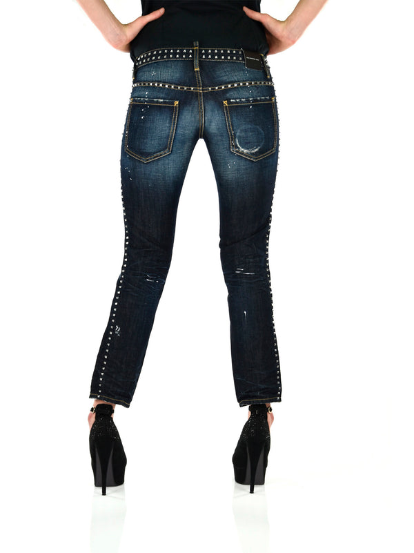 Dsquared2 Slim Cropped Jean Blue Woman Cotton Zipper Mod.S75LA0314S30295089