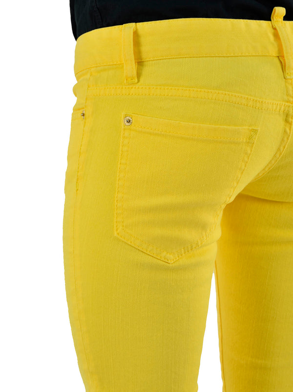 Dsquared2 Pat Jean Yellow Women Cotton Buttons Mod.S75LA0417S39781015