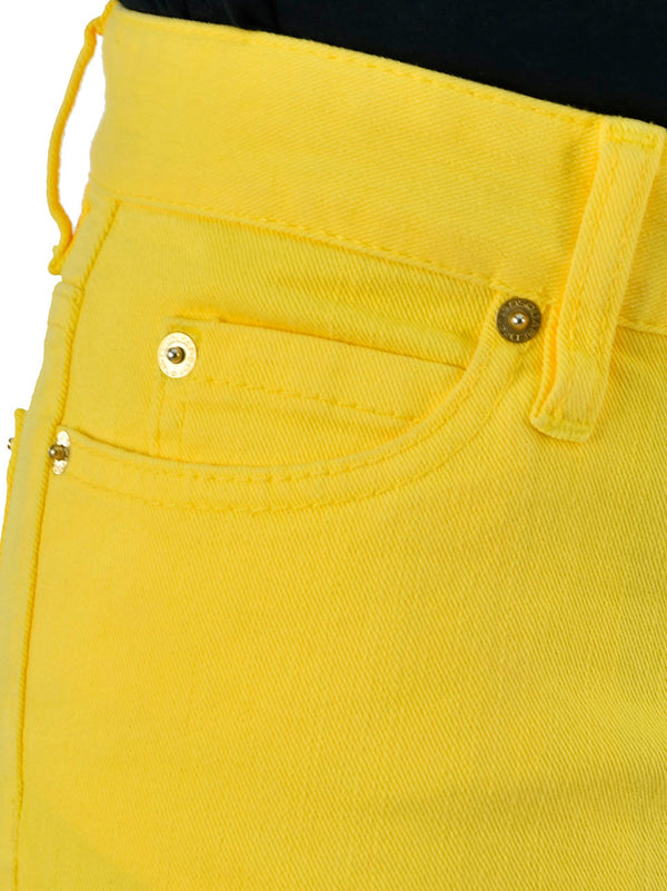 Dsquared2 Pat Jean Yellow Women Cotton Buttons Mod.S75LA0417S39781015