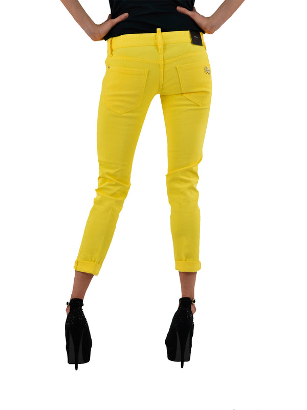 Dsquared2 Pat Jean Giallo Donna Cotone Bottoni Mod.S75LA0417S39781015