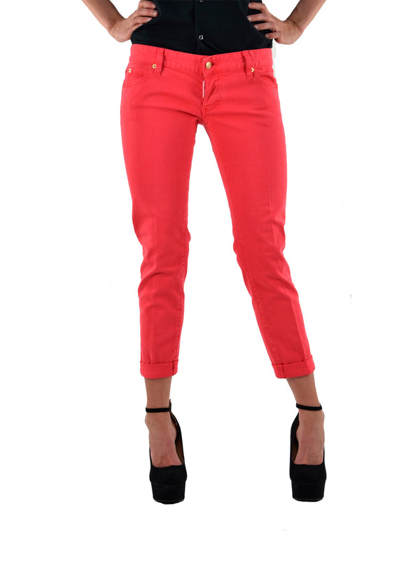 Dsquared2 Pat Jean Rosso Donna Cotone Bottoni Mod.S75LA0417S39781042