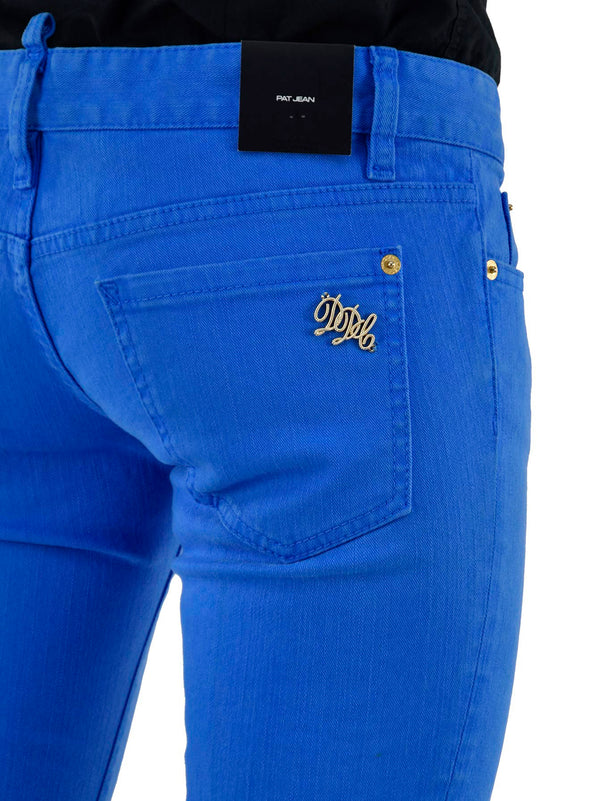 Dsquared2 Pat Jean Blue Women Cotton Buttons Mod.S75LA0417S39781083