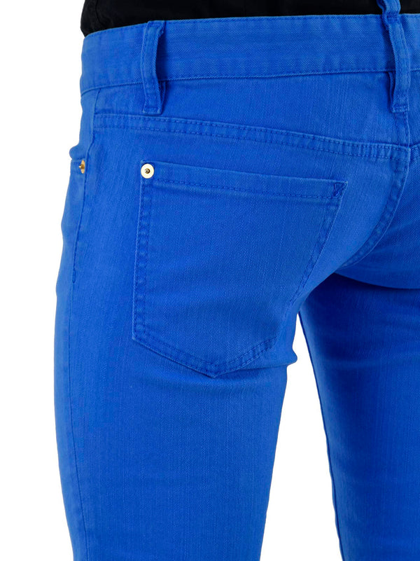 Dsquared2 Pat Jean Blu Donna Cotone Bottoni Mod.S75LA0417S39781083