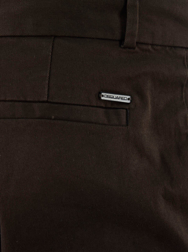 Dsquared2 Brown Men's Trousers Cotton Zipper Mod.S71KA0698S39021143