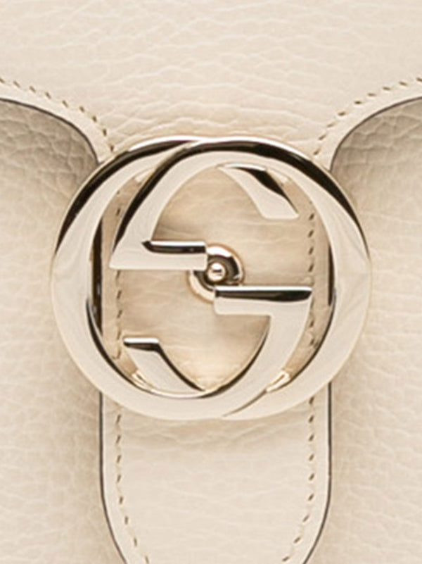 Gucci White Women's Handbag Logo Leather Dollar Calf Mod. 510303 CAO0G 9522 