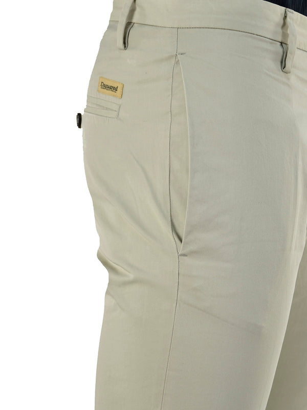 Dsquared2 Beige Men's Trousers Cotton Buttons Mod.S74KA0618S41796800