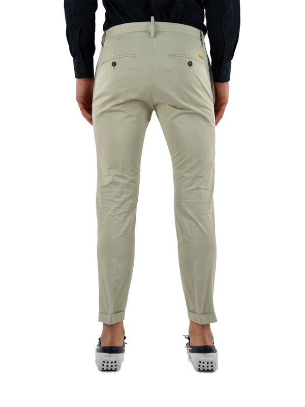 Dsquared2 Beige Men's Trousers Cotton Buttons Mod.S74KA0618S41796800