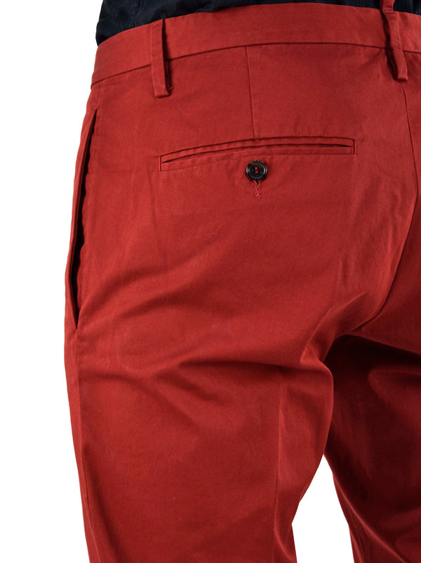 Dsquared2 Pantalone Rosso Uomo Cotone Bottoni Mod.S74KA0618S41796309