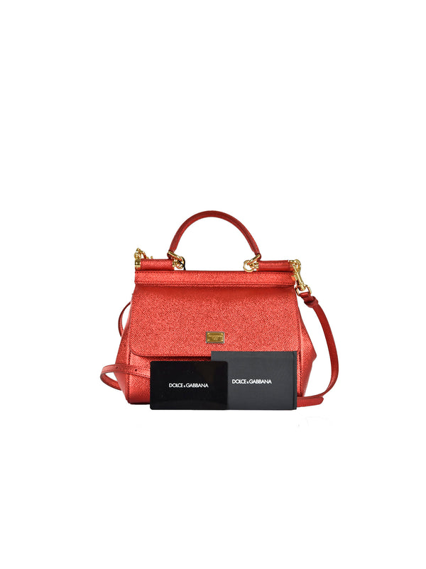 Dolce&Gabbana Microbag a Spalla Rossa Donna Pelle Mod. Sicily BB6003 AP2871 87572