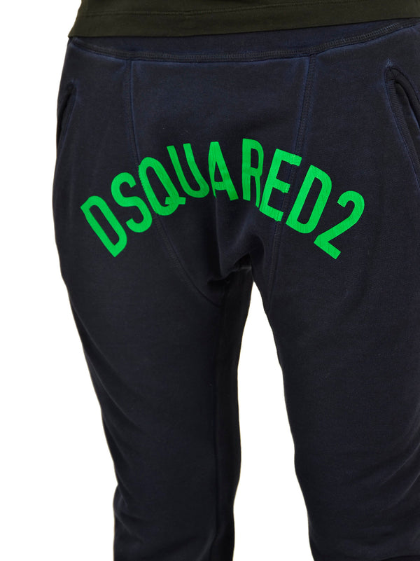 Dsquared2 Men's Blue Tracksuit Pants Cotton Print Mod. S74KB0177S25030477