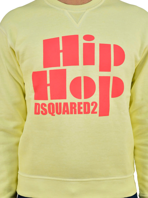 Dsquared2 Yellow Men's Cotton Sweatshirt Logo Mod.S74GU0266S25042169