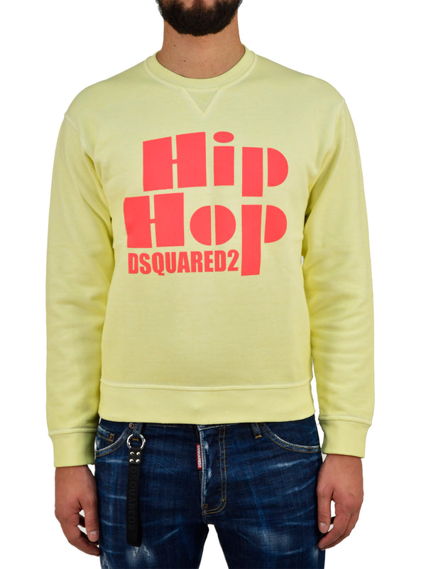 Dsquared2 Yellow Men's Cotton Sweatshirt Logo Mod.S74GU0266S25042169