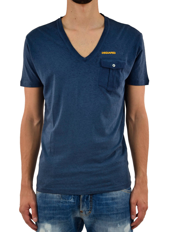 Dsquared2 Men's Blue T-Shirt Logo Mod.S74GC0842S20696477