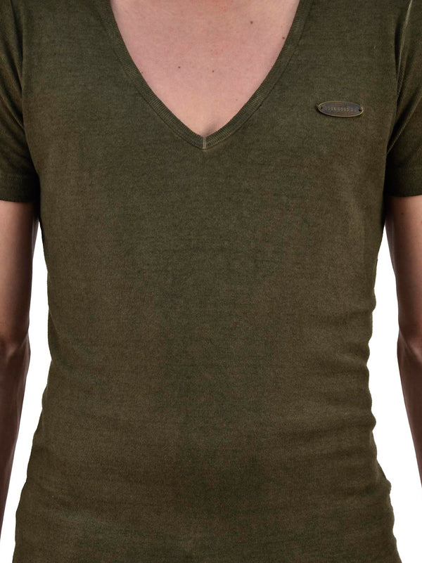 Dsquared2 T-Shirt Verde Uomo Targhetta Mod.S74GC0669S21780692