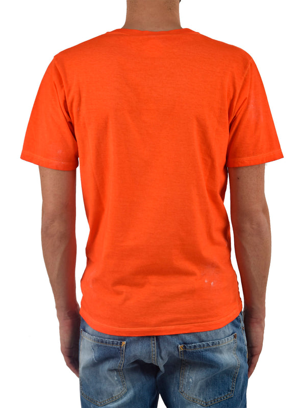 Dsquared2 Men's Orange T-Shirt Graphic Print Mod.S71GD0123S21600186