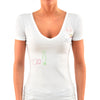 Dsquared2 T-Shirt Bianca Donna Cotone Stampa in Gomma Mod.S75GC0537S21441002