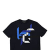 Neil Barrett T-shirt Blu Uomo Cotone Stampa Gommata Mod.BJT182VE577S466