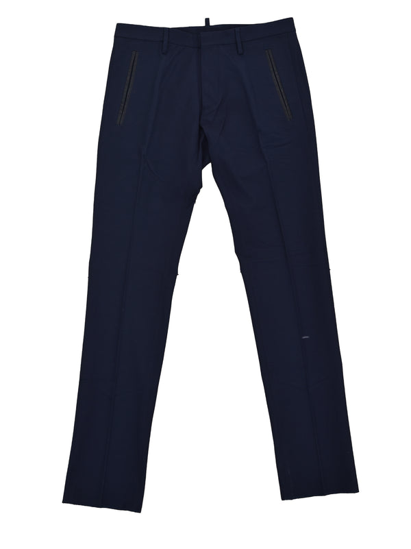 Dsquared2 Blue Men's Trousers Cotton Buttons Mod.S74KA0635S41787524