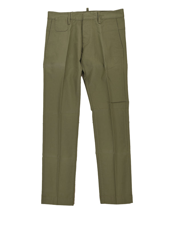 Dsquared2 Pantalone Verde Uomo Cotone Bottoni Mod.S74KA0563S35830060