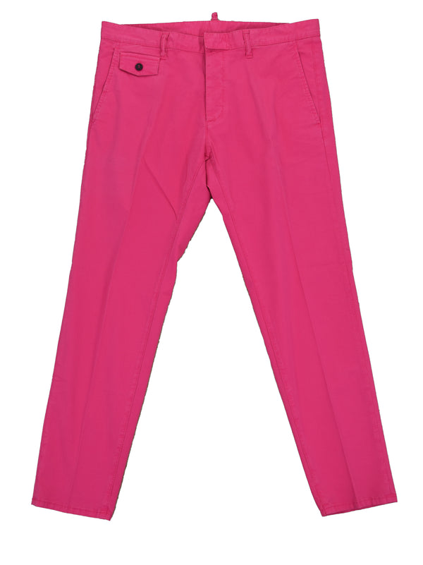 Dsquared2 Fuchsia Men's Trousers Cotton Buttons Mod.S71KA0626S40282055