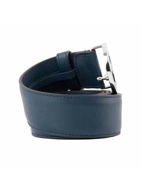 Gucci Blue Belt Women's Leather Moon Mod. 546386 AP00G 4134 