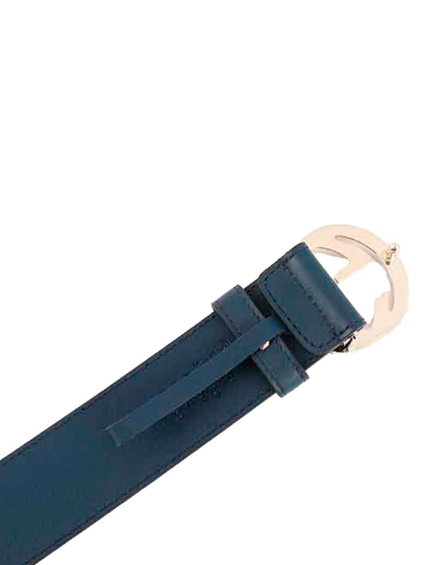 Gucci Blue Belt Women's Leather Moon Mod. 546386 AP00G 4134 