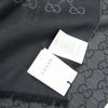 Gucci Unisex Shawl Anthracite and Gray Logo Wool and Silk Mod. 165904 3G646 1100 