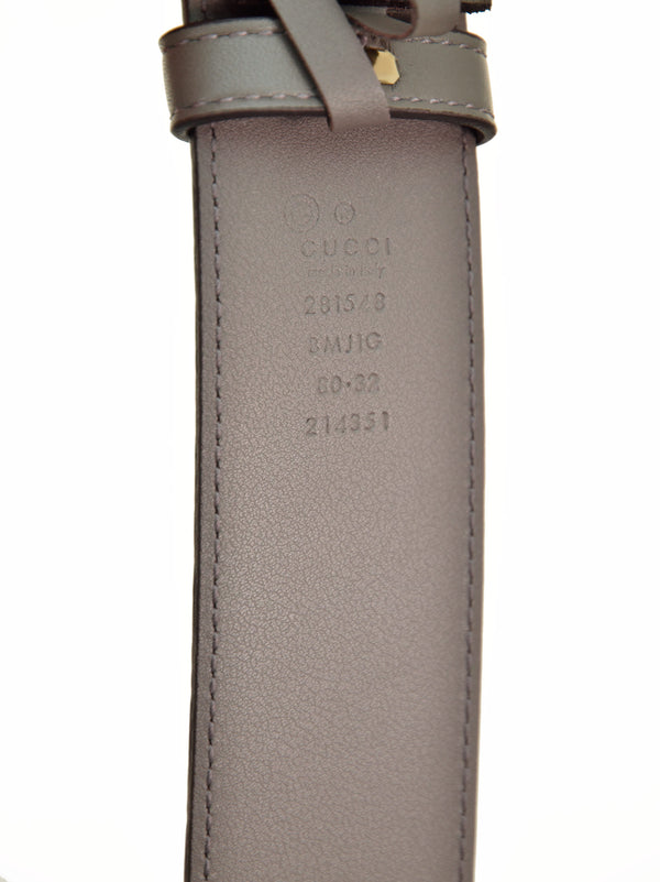 Gucci Cintura Grigia Donna Pelle Microguccissima Mod. 281548 BMJ1G 1226
