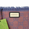 Gucci Unisex Brown and Blue Logo Wool and Silk Shawl Mod. 281942 3G704 2869 