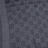 Gucci Unisex Shawl Anthracite Gray Logo Wool and Silk Mod. 282390 3G704 1062 