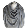 Gucci Unisex Gray Shawl with Logo Wool and Silk Mod. 387563 3G646 1700 
