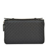 Gucci Wallet Black Men's Leather Microguccissima Zippers Mod. 449246 BMJ1N 1000 