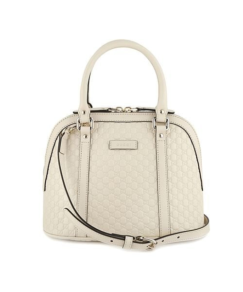 Gucci White Women's Handbag Leather Microguccissima Mod. 449654 BMJ1G 9522 