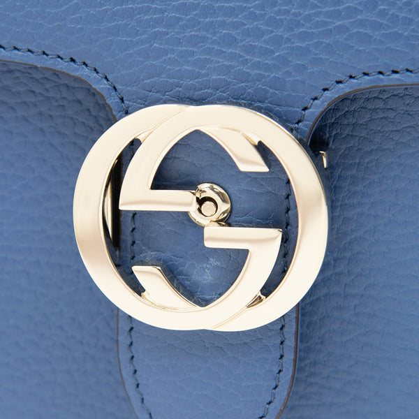 Gucci Borsa a Mano Blu Donna Pelle Dollar Calf Logo Mod. 510304 CAO0G 4231