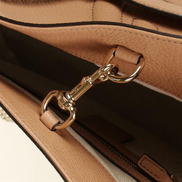 Gucci Soho Beige Women's Handbag Logo Leather Cellarius Mod. 536196 A7M0G 2754 
