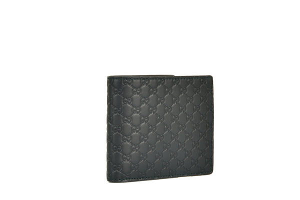 Gucci Bifold Wallet Black Men's Leather Microguccissima Mod. 544472 BMJ1N 1000 