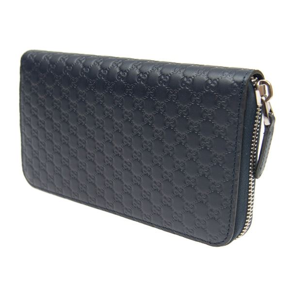 Gucci Blue Wallet Men's Leather Microguccissima Zipper Mod. 544473 BMJ1N 4009 