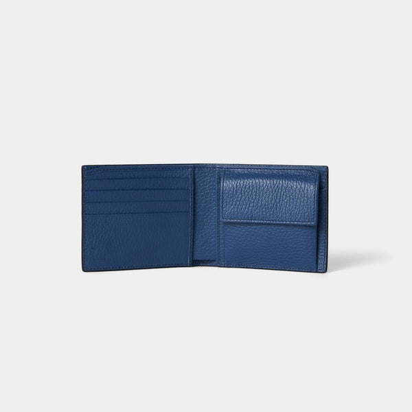Gucci Bifold Wallet Black and Blue Men's Leather Dollar Calf Mod. 610466 CAO2N 1040 