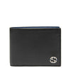 Gucci Bifold Wallet Black and Blue Men's Leather Dollar Calf Mod. 611229 CAO2N 1040 
