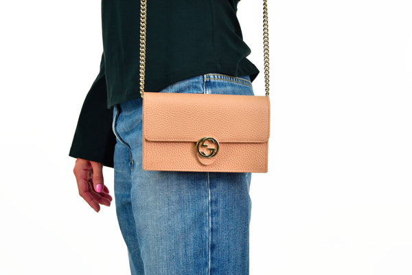 Gucci Beige Shoulder Bag Woman Leather Dollar Calf Mod. 615523 CAO0G 2754 
