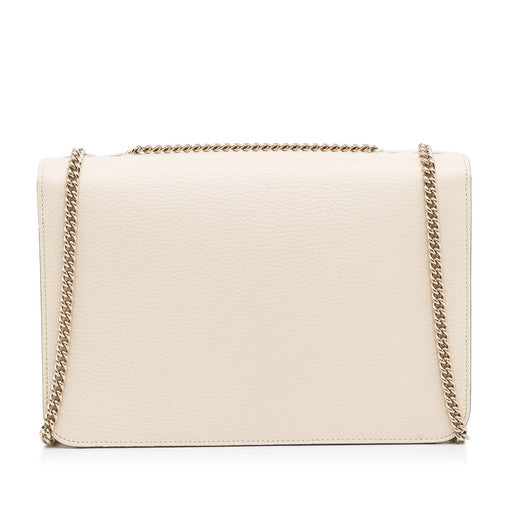 Gucci White Women's Handbag Logo Leather Dollar Calf Mod. 510303 CAO0G 9522 