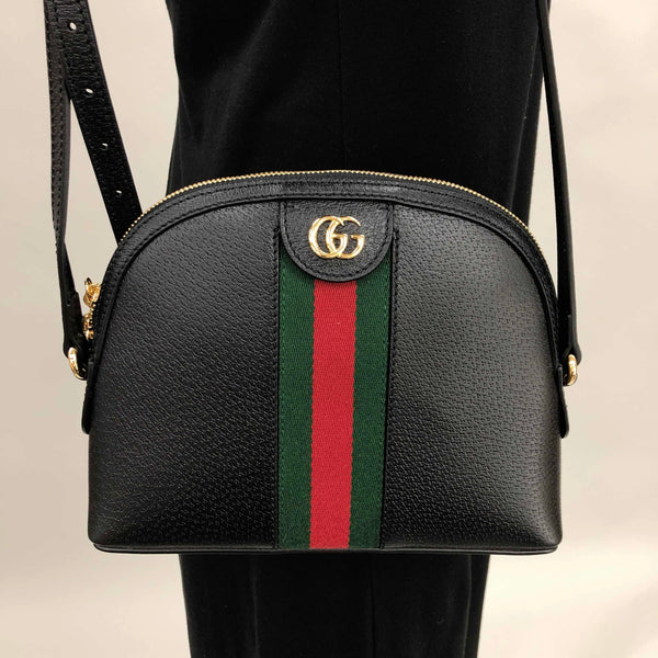 Gucci Black Ophidia Leather and Sherry Handbag Mod. 719881 DJ2DG 1060 