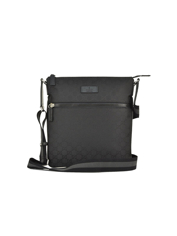 Gucci Men's Black Messenger Bag GG Canvas Fabric Mod. 449184 G1XHN 8615 