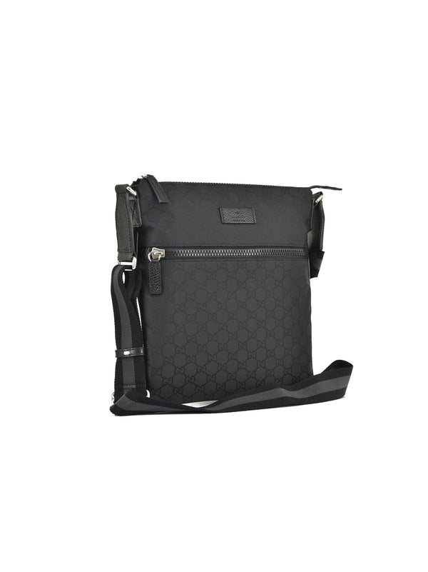 Gucci Men's Black Messenger Bag GG Canvas Fabric Mod. 449184 G1XHN 8615 