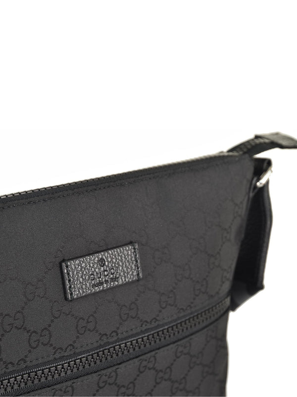 Gucci Men's Black Messenger Bag GG Canvas Fabric Mod. 449184 G1XHN 8615 